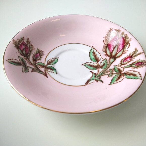 *RARE* Taylor & Kent Longton England Rose Moss Tea Cup & Saucer - Picture 6 of 8